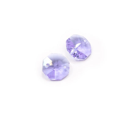 Imitation Austrian Glass Connector Set in Lilac