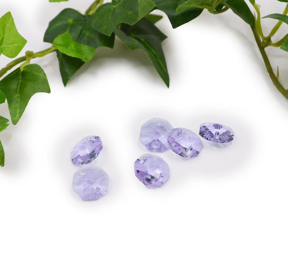 Imitation Austrian Glass Connector Set in Lilac