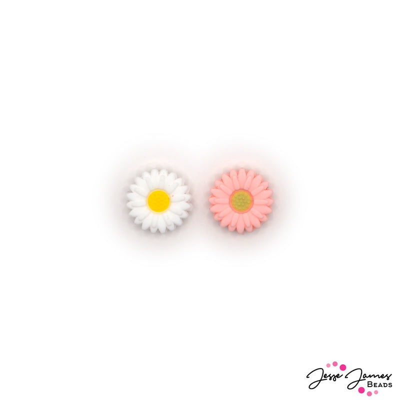 Bashful Daisy Silicone Focal Bead