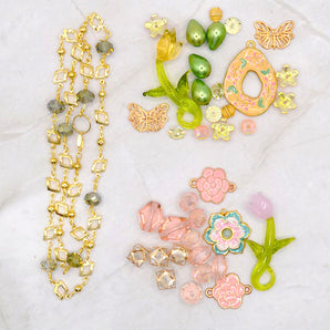 Beads & Chain Bundle in Pastel Tulips