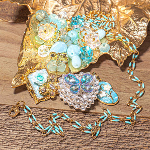 Bead Mix & Chain Bundle In Blue Sky Memories