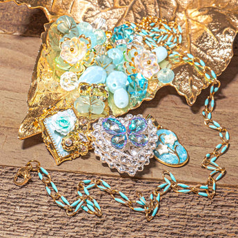 Bead Mix & Chain Bundle In Blue Sky Memories
