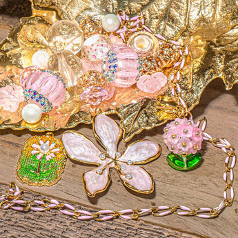 Bead Mix & Chain Bundle In Fresh Cut Flowers