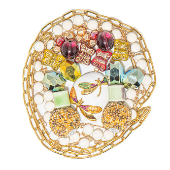 Bead Mix & Chain in Berry Garden Dragonflies