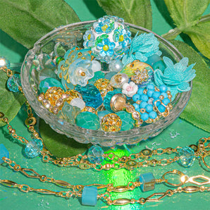 Bead Mix & Chain Bundle in Amphitrite's Garden