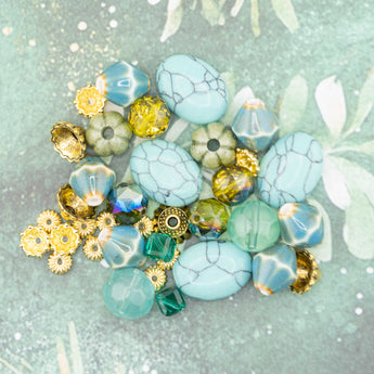 Bead Mix in Turquoise Stone Tile