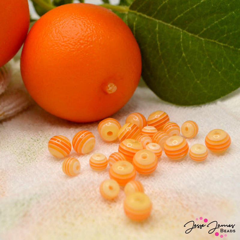 Bead Set in Orange Creamcicle