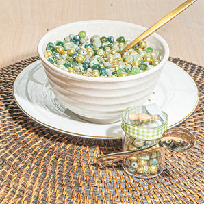 Bead Soup Glass Bead Mix in Split Pea