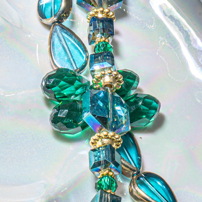 Bead Strand Duo in Emerald Treasures