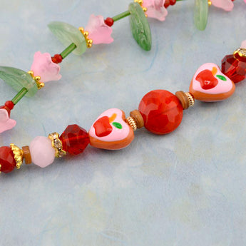Lampwork Bead Strand Duo in An Apple A Day