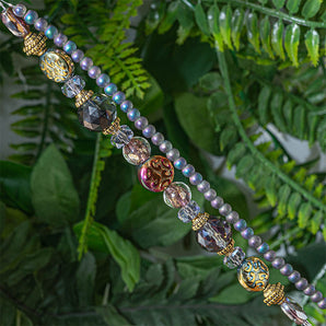 Glass Bead Strand Duo in Awaiting Twilight