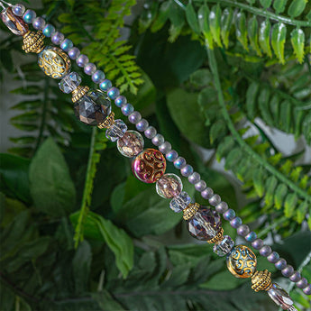 Glass Bead Strand Duo in Awaiting Twilight