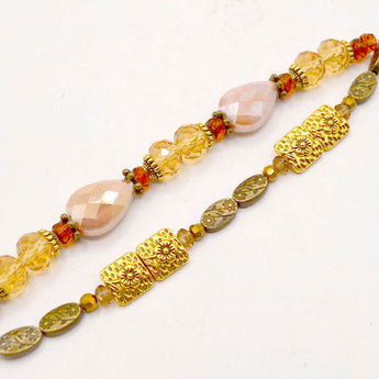 Bead Strand Duo in Cedar & Amber