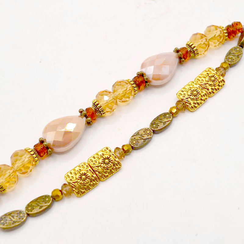 40 Strand Bead Strand Duo in Cedar & Amber - Jesse James Beads