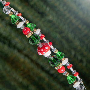 Holiday Lampwork Bead Strand Duo in Christmas Fairy Tale