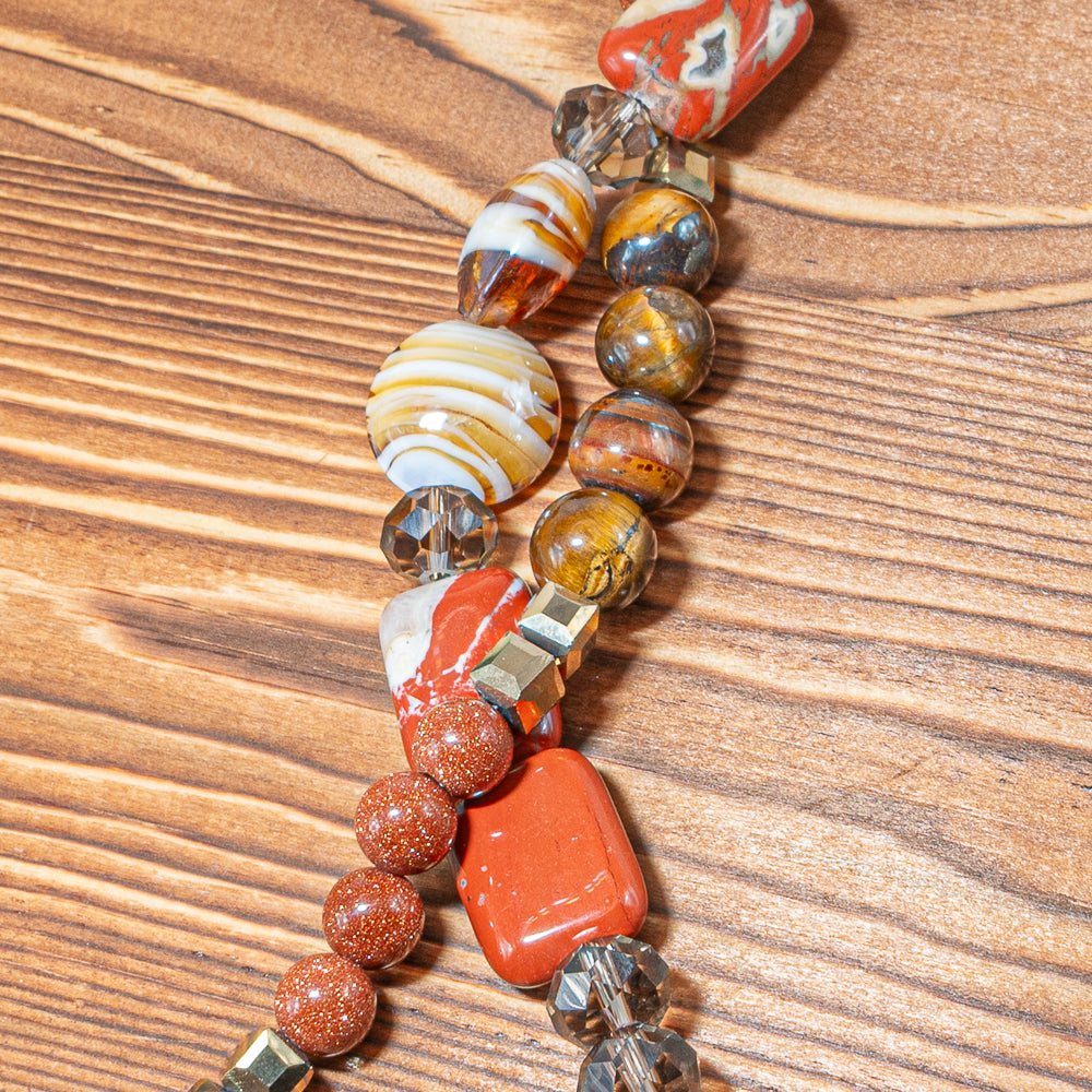 Bead Strand Duo in Cinnamon Apple