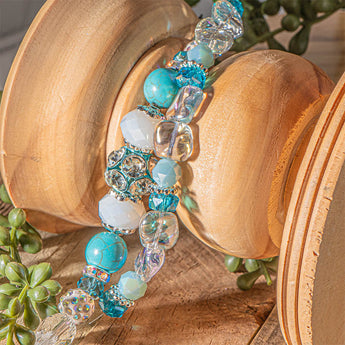 Bead Strand Duo in Crystal Clear Waters