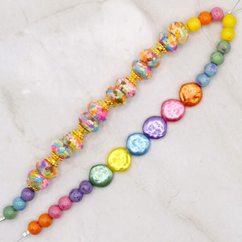 Bead Strand Duo in Funfetti Cupcake