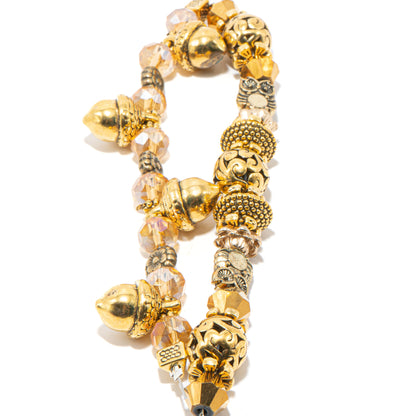 Bead Strand Duo in Golden Acorn