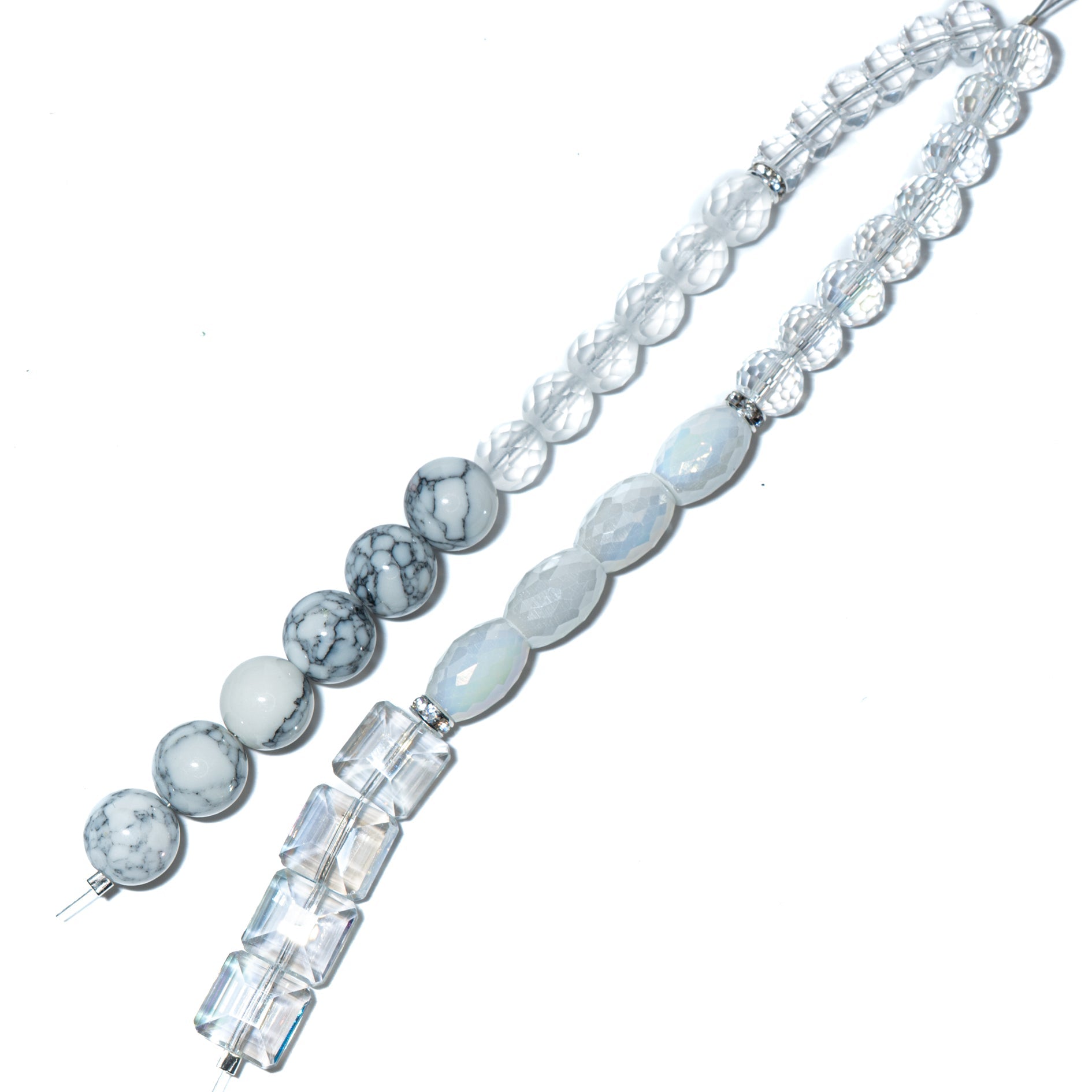 Bead Strand Duo in Grey Ghost
