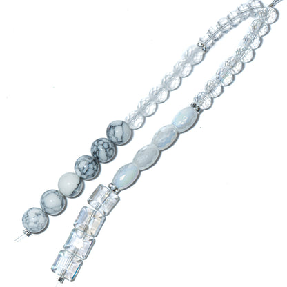 Bead Strand Duo in Grey Ghost