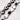 Lampwork Bead Strand Duo in Monochrome Hearts