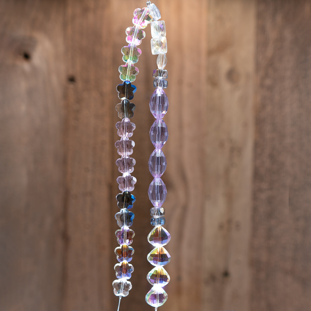 Bead Strand Duo in Lavender Plumes