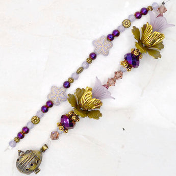 Bead Strand Duo in Lively Lilies with Locket