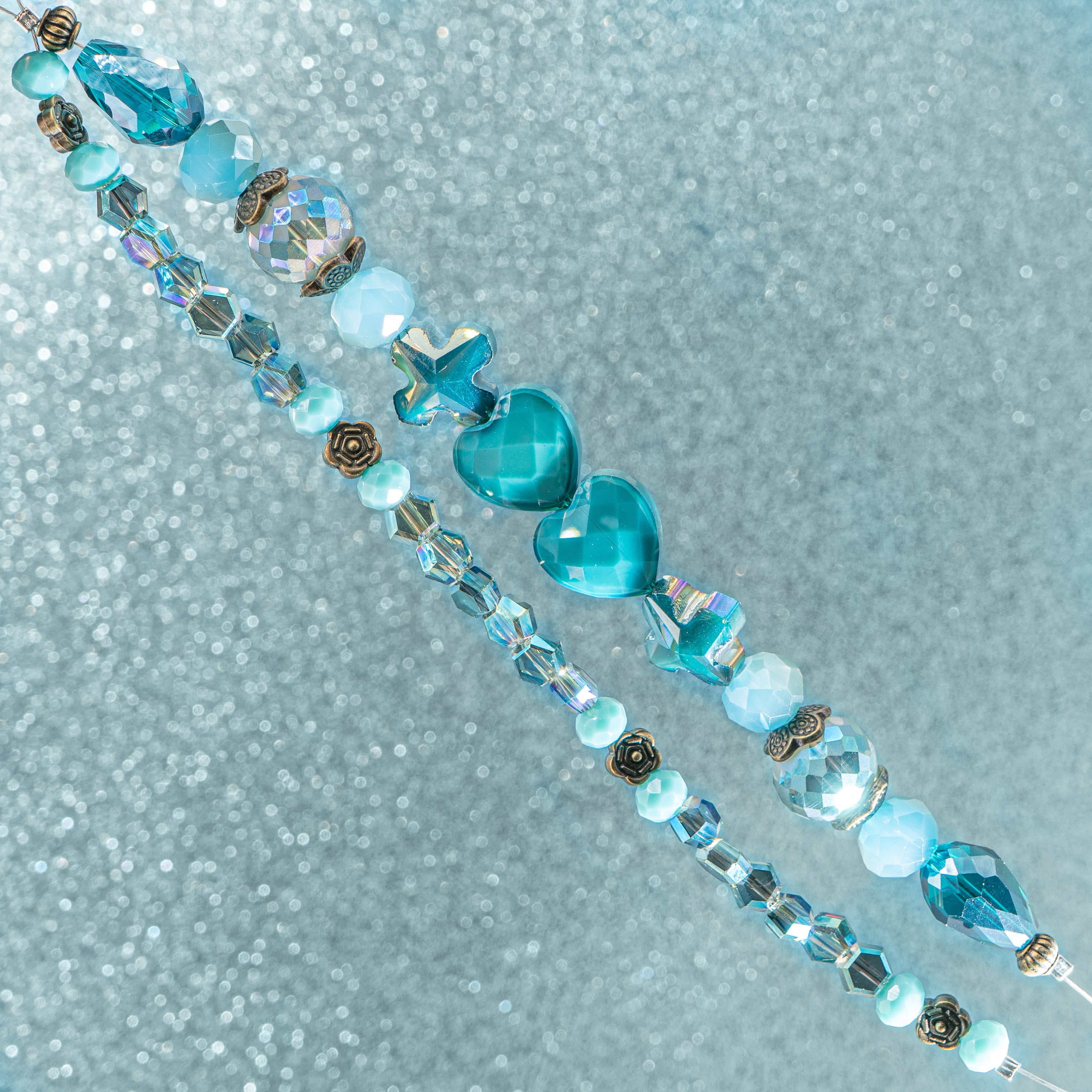 Bead Strand Duo in Love Lake Teal