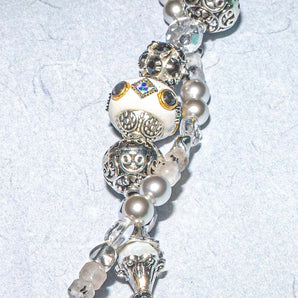 Boho Bead Strand Duo in Moonlight Monochrome