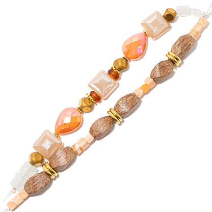 Bead Strand Duo in Pumpkin Spice Latte