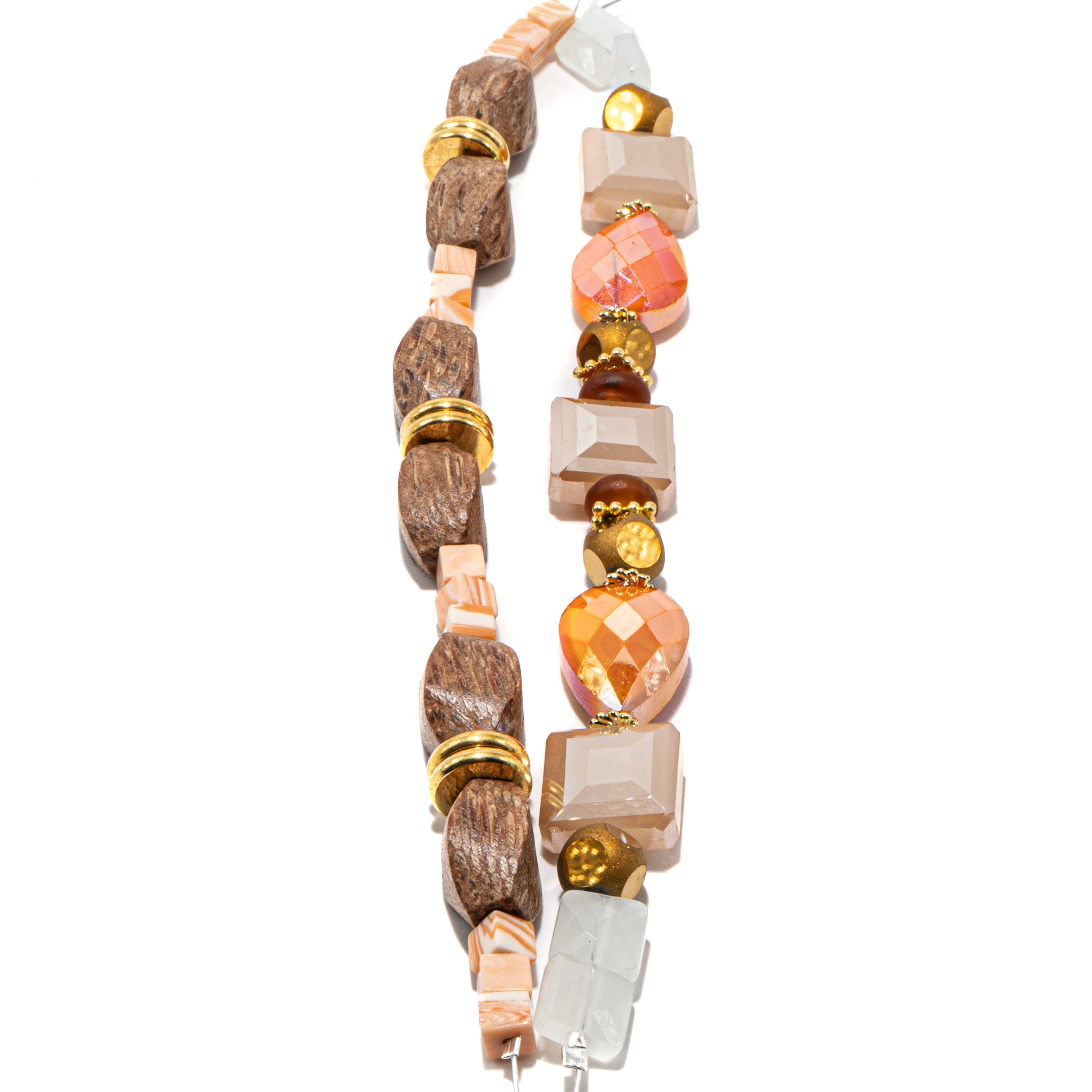 Bead Strand Duo in Pumpkin Spice Latte