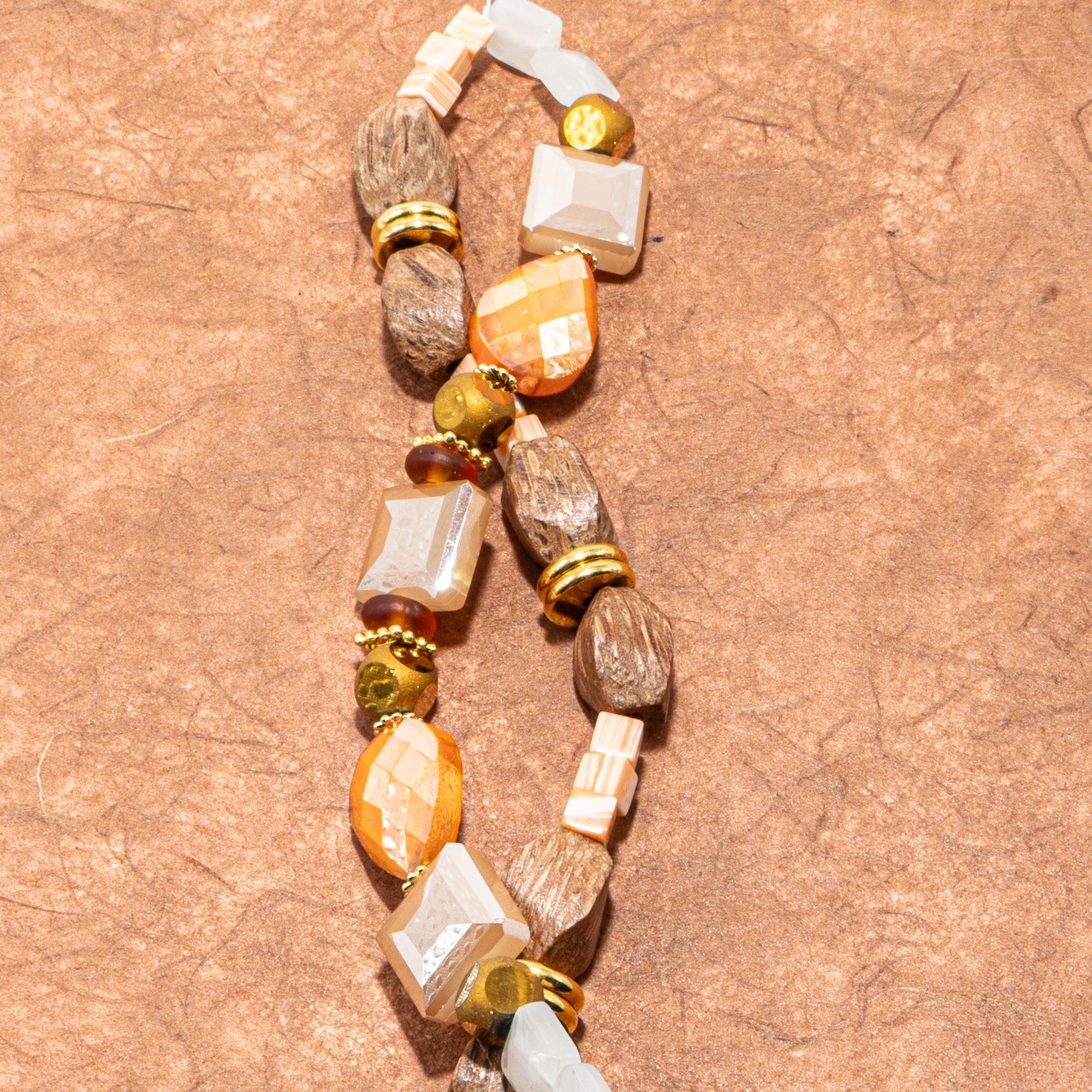 Bead Strand Duo in Pumpkin Spice Latte