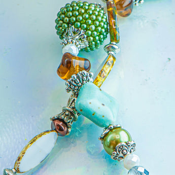 Bead Strand Duo in Seafoam