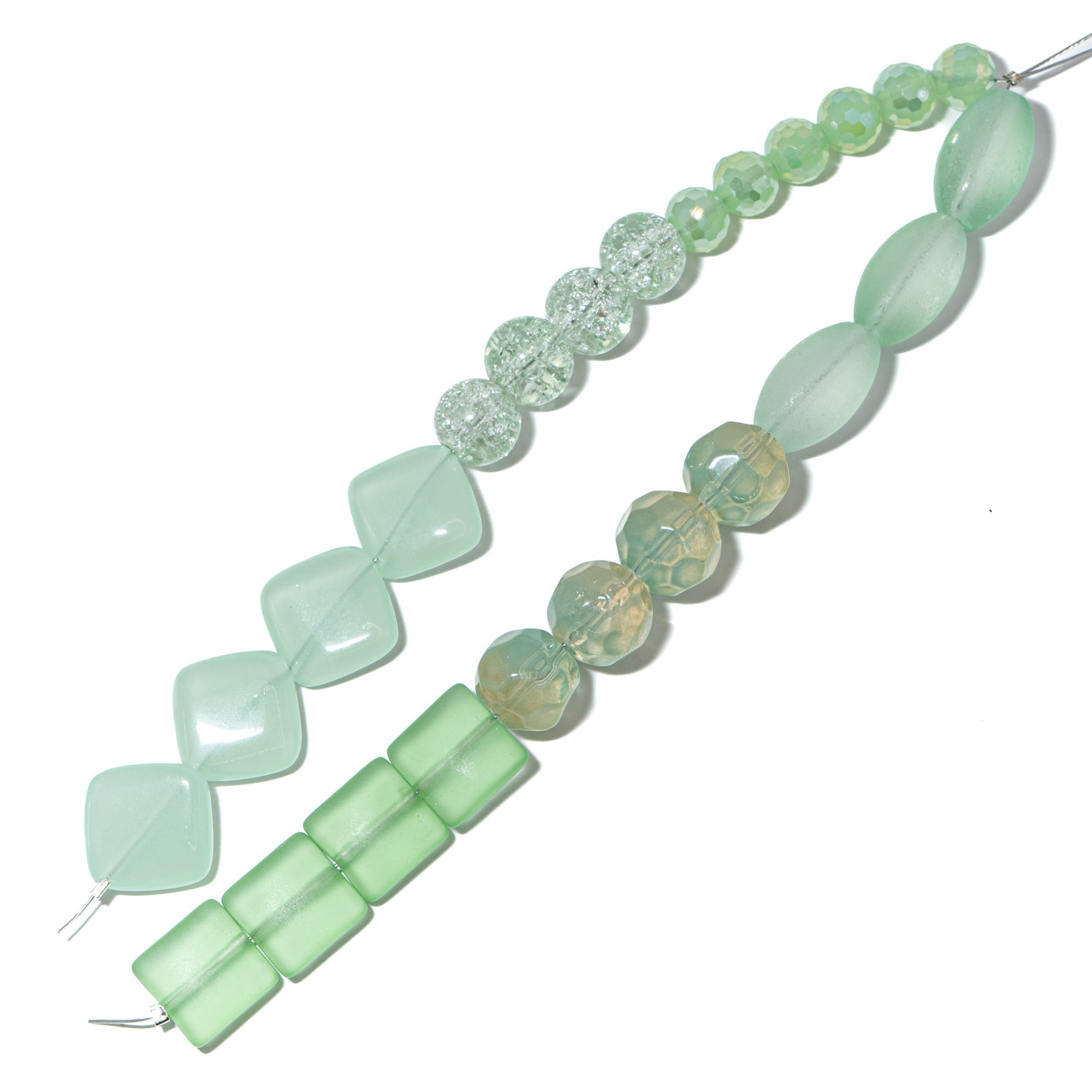 Bead Strand Duo in Seaside Glass