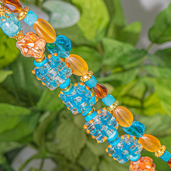 Bead Strand Duo in Tangerine Dreamer