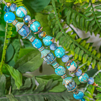 Stone Bead Strand Duo in Tidepool Turtles