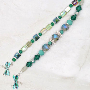Bead Strand Duo in Vibrant Dragonflies