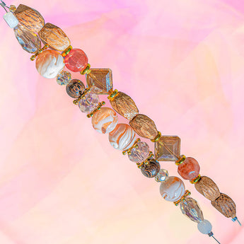Bead Strand Duo in Caramel Latte