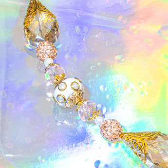 Boho Bead Strand in Champagne Rose