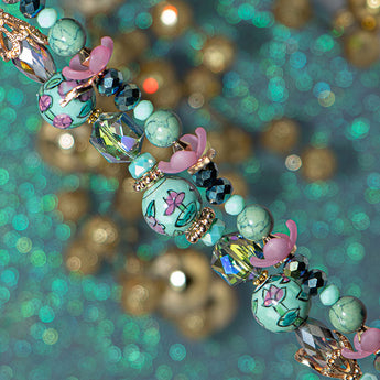 Bead Strand Duo in Twilight Blooms