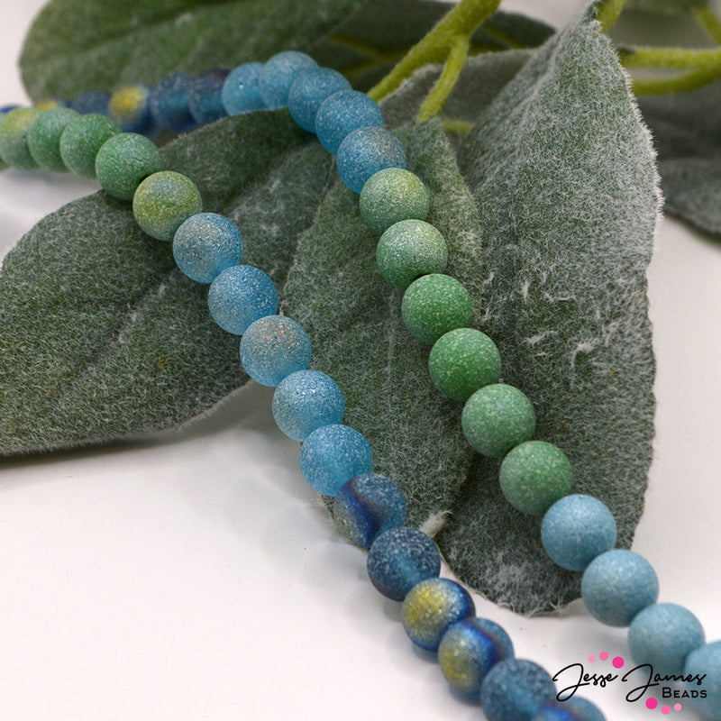 Bead Strand in Evergreen Ombre