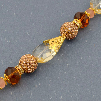 Glass Bead Strand in Hot Cocoa