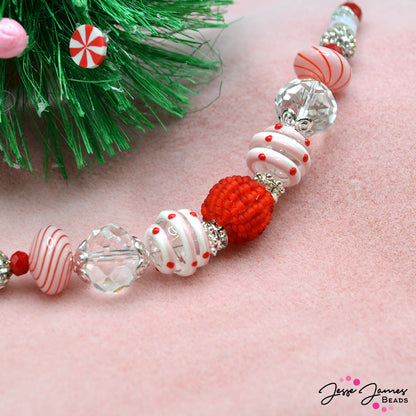 Bead Strand in Persnickety Peppermint