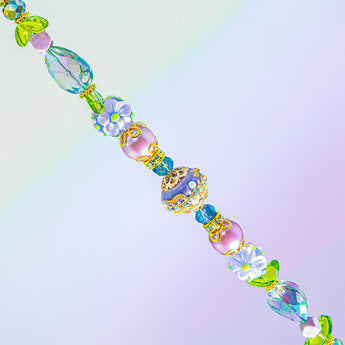 Bead Strand In Purple Tulips