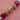 Lampwork Glass Bead Strand in Rose Pink