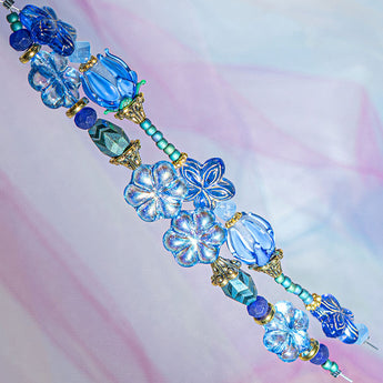 Lampwork Bead Strand Duo in Singing in the Rain