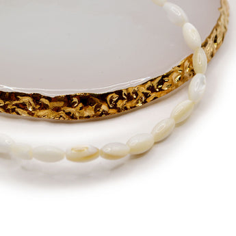 Dyed Natural Shell Oval Bead Set