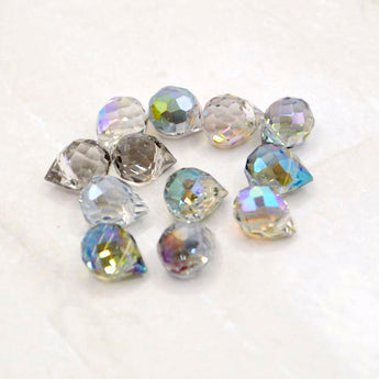 Beads By The Dozen AB Top-Drilled Glass Teardrops