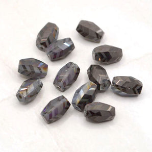 Beads By The Dozen Faceted Glass Mirrors in Black